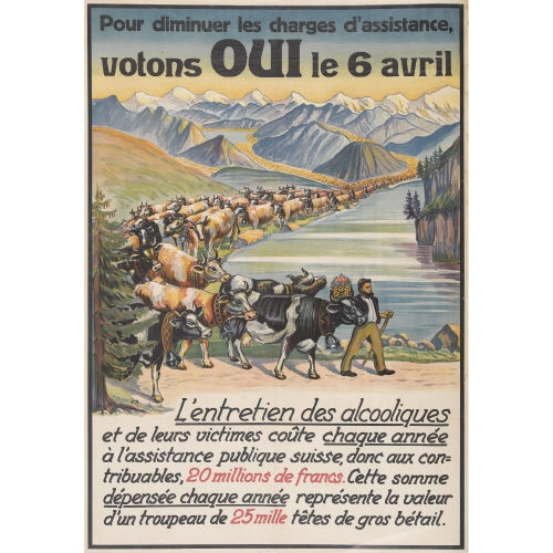 VICTOR SURBEK : 'Pour diminiuer les charges d′assistance votons oui...' (DOBIASCHOFSKY AUKTIONEN AG)