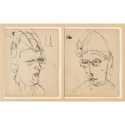 ALBERT M�LLER : Zwei Portr�tstudien (DOBIASCHOFSKY AUKTIONEN AG)