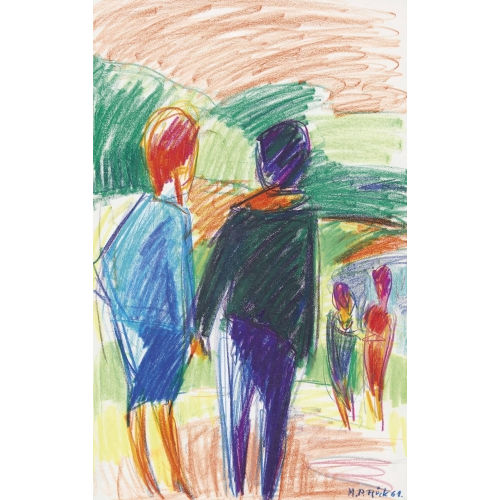MARTIN PETER FL�CK : Landschaft mit zwei Paaren (DOBIASCHOFSKY AUKTIONEN AG)