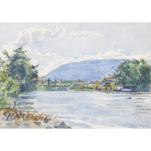 CHARLES DE ZIEGLER : Flusslandschaft (DOBIASCHOFSKY AUKTIONEN AG)