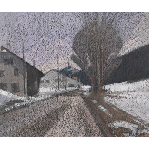 WALTER MAFLI : Winterliche Wegpartie (DOBIASCHOFSKY AUKTIONEN AG)