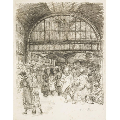TH�OPHILE-ALEXANDRE STEINLEN : '� la gare de l′Est' (DOBIASCHOFSKY AUKTIONEN AG)