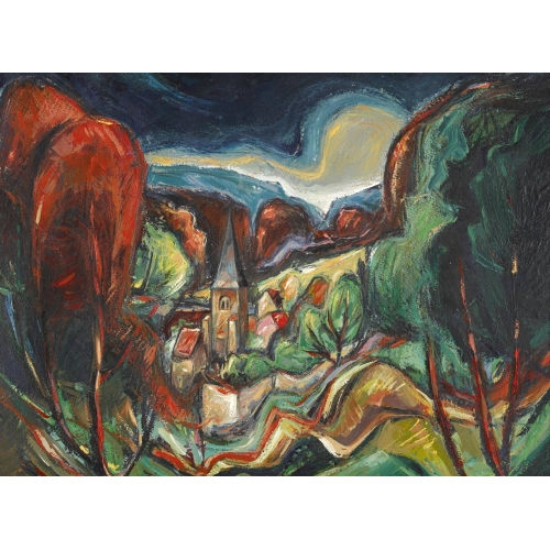 JULES �MILE ZINGG : 'Paysage vers Pontarlier' (DOBIASCHOFSKY AUKTIONEN AG)