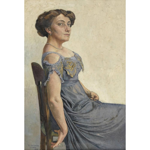 PHILIPPE HAINARD : Sitzende Dame in blauem Kleid (DOBIASCHOFSKY AUKTIONEN AG)
