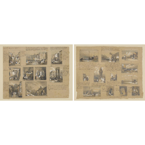 CHARLES JONES WAY : Reiseskizzen mit Inschriften. Gegenst�cke (DOBIASCHOFSKY AUKTIONEN AG)