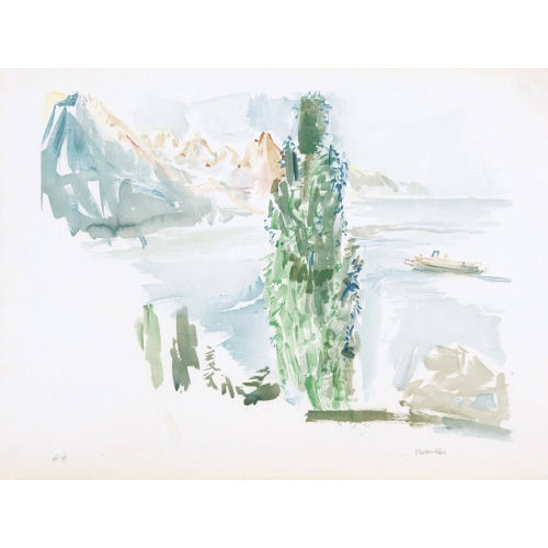 OSKAR KOKOSCHKA : 'Genfersee Landschaft' (DOBIASCHOFSKY AUKTIONEN AG)