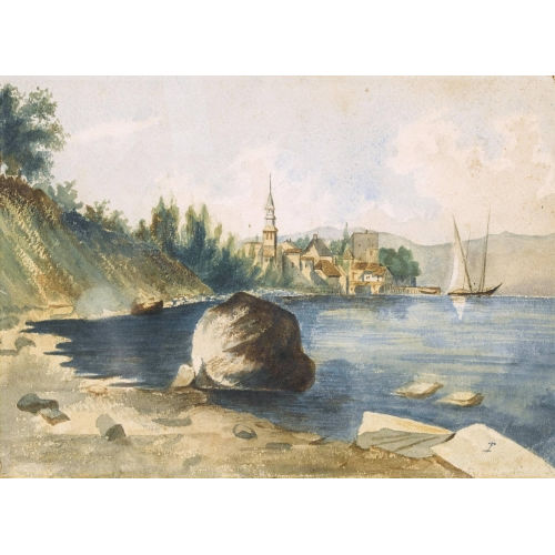 FERDINAND HODLER : Yvoire am Genfersee (DOBIASCHOFSKY AUKTIONEN AG)
