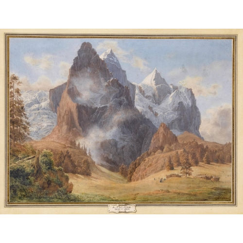 ALEXANDRE CALAME : Well- und Wetterhorn von der Rosenlaui aus (DOBIASCHOFSKY AUKTIONEN AG)