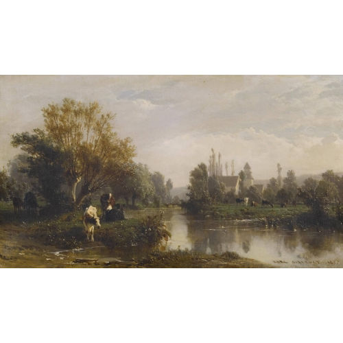 KARL GIRARDET : 'Vue prise � Garenne (Eure)' (DOBIASCHOFSKY AUKTIONEN AG)