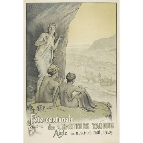 LOUIS FR�D�RIC ROUGE : 'F�te cantonale des chanteurs vaudois Aigle 1929' (DOBIASCHOFSKY AUKTIONEN AG)