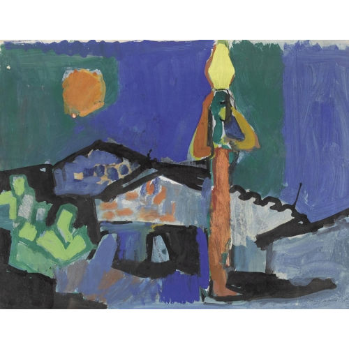 HANS JEGERLEHNER : Landschaft bei Vallehermoso auf La Gomera (DOBIASCHOFSKY AUKTIONEN AG)