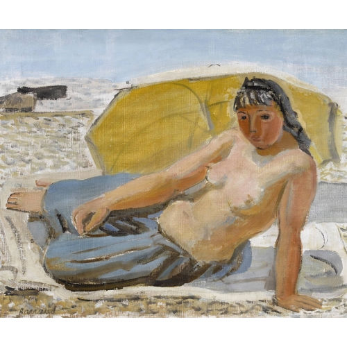 MAURICE BARRAUD : Nu sous parasol (DOBIASCHOFSKY AUKTIONEN AG)