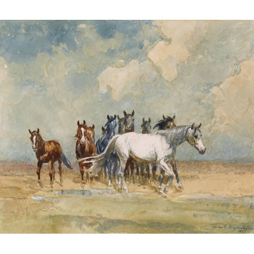 IWAN EDWIN HUGENTOBLER : 'Puszta' (DOBIASCHOFSKY AUKTIONEN AG)