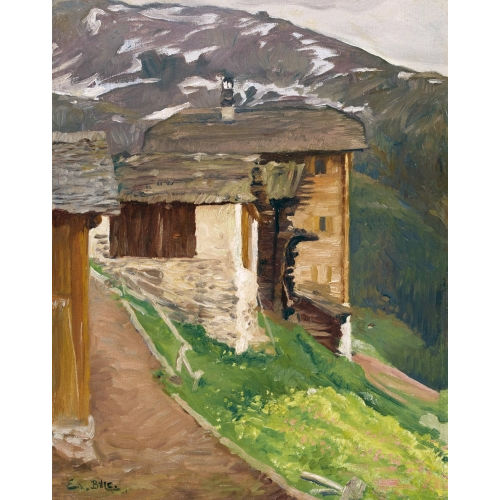 EDMOND BILLE : 'Chandolin (Valais). Automne' (DOBIASCHOFSKY AUKTIONEN AG)