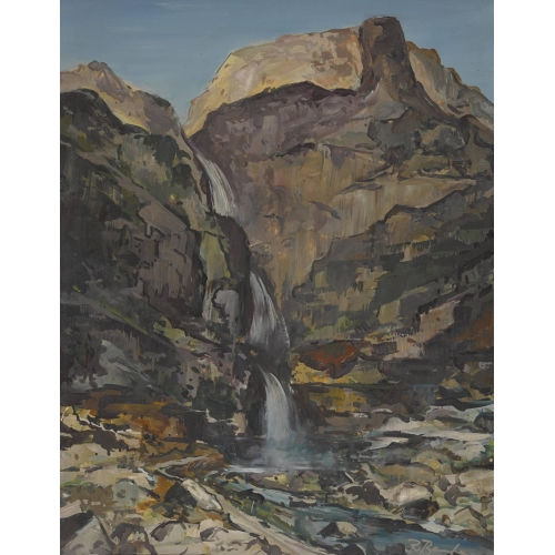 ROBERT BAUMBERGER : Wasserfall im Sertigtal (DOBIASCHOFSKY AUKTIONEN AG)