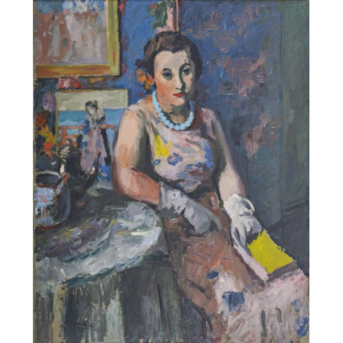 GEORGES DESSOUSLAVY : 'Portrait de Mlle H' (DOBIASCHOFSKY AUKTIONEN AG)