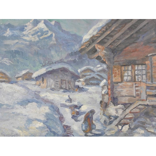 FRANZ GEHRI : Winter im Bergdorf (DOBIASCHOFSKY AUKTIONEN AG)