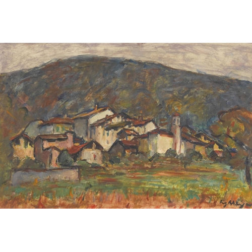 FRITZ MEIJER : Tessiner Dorf am Hang (DOBIASCHOFSKY AUKTIONEN AG)