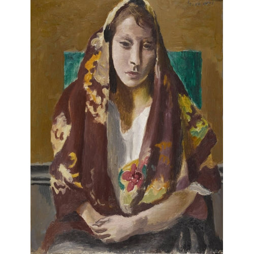 WILHELM GIMMI : Buste de femme avec ch�le (DOBIASCHOFSKY AUKTIONEN AG)