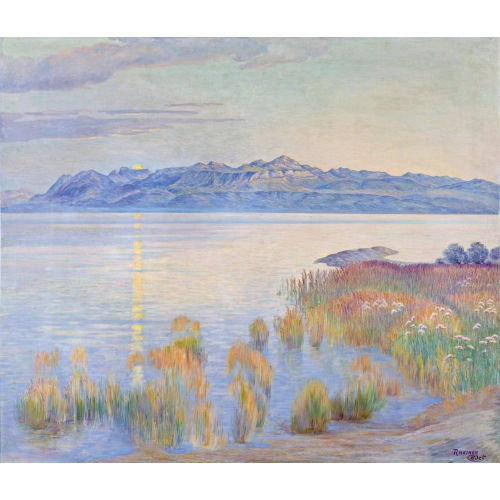 �DOUARD RHEINER : Genfersee im Mondschein (DOBIASCHOFSKY AUKTIONEN AG)