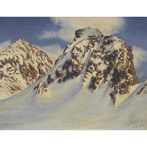 OSCAR NUSSIO : Piz Buin Grand und Piz Buin Pitschen im Engadin (DOBIASCHOFSKY AUKTIONEN AG)