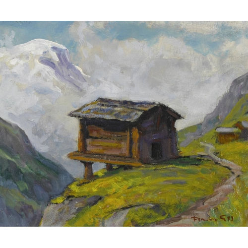 FRAN�OIS GOS : 'Chalet pr�s Zermatt (Breithorn)' (DOBIASCHOFSKY AUKTIONEN AG)