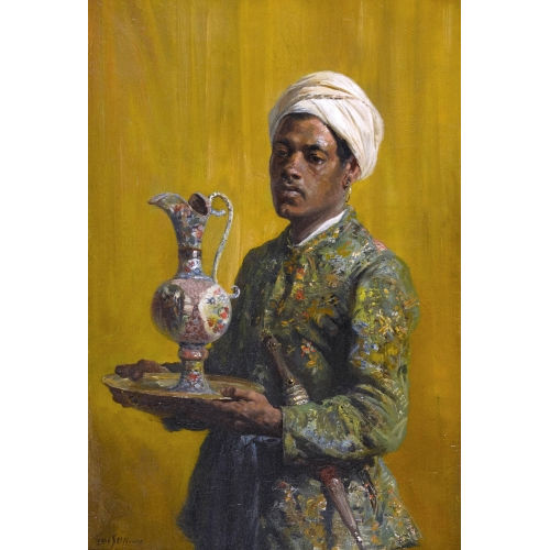 FRAN�OIS ADOLPHE GRISON : Orientale mit Wasserkrug (DOBIASCHOFSKY AUKTIONEN AG)