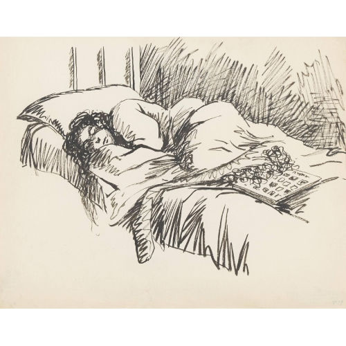 FRANS MASEREEL : Liegende Frau im Bett (DOBIASCHOFSKY AUKTIONEN AG)