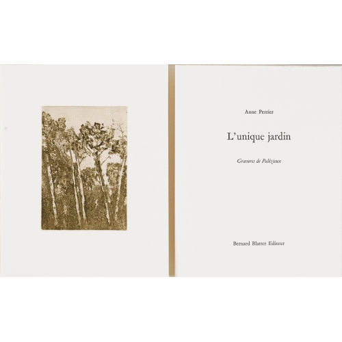 G�RARD DE PAL�ZIEUX : Anne Perrier: 'L′unique jardin' (DOBIASCHOFSKY AUKTIONEN AG)
