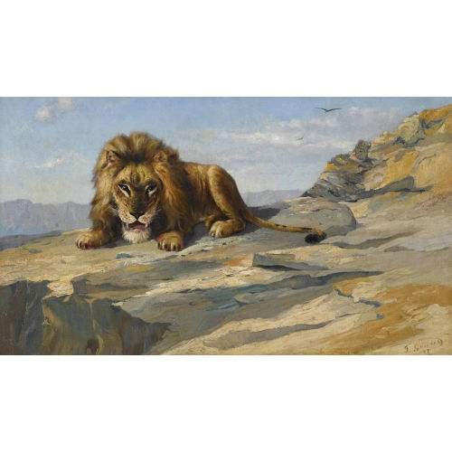 FERNAND GAULIS : 'Grand Lion au repos' (DOBIASCHOFSKY AUKTIONEN AG)