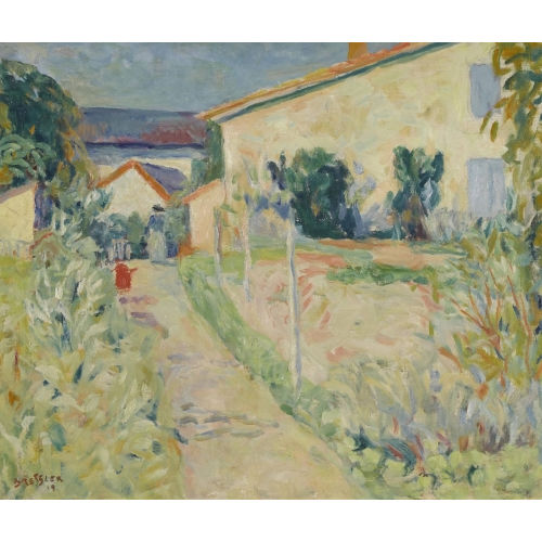 �MILE BRESSLER : Sommerliche Gartenpartie (DOBIASCHOFSKY AUKTIONEN AG)