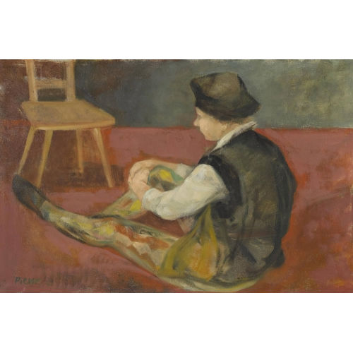 PIERRE STAMPFLI : Sitzender Harlekin (DOBIASCHOFSKY AUKTIONEN AG)
