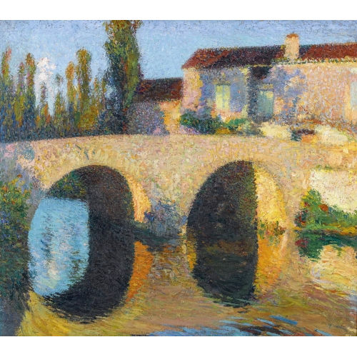 HENRI JEAN GUILLAUME MARTIN : 'Le Pont � Labastide du Vert en �t� vers midi' (DOBIASCHOFSKY AUKTIONEN AG)