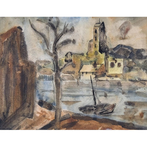 JOHANNES ROBERT SCH�RCH : Flussuferpartie (DOBIASCHOFSKY AUKTIONEN AG)