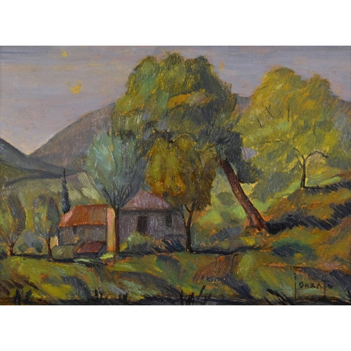GUIDO GONZATO : Landschaftspartie mit Bauernhof (DOBIASCHOFSKY AUKTIONEN AG)