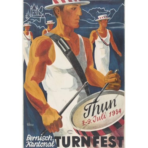 ETIENNE CLARE : 'Bernisch. Kantonal Turnfest Thun 1934' (DOBIASCHOFSKY AUKTIONEN AG)