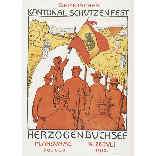 CUNO AMIET : 'Bernisches Kantonal Sch�tzenfest Herzogenbuchsee 1912' (DOBIASCHOFSKY AUKTIONEN AG)