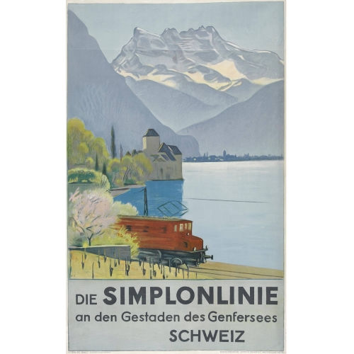 EMIL CARDINAUX : 'Die Simplonlinie an den Gestaden des Genfersees Schweiz' (DOBIASCHOFSKY AUKTIONEN AG)