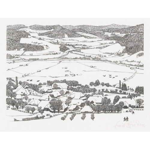 EMIL ZBINDEN : 'Winter im Emmental, Walkringen' (DOBIASCHOFSKY AUKTIONEN AG)