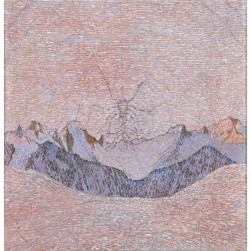 GOTTARDO SEGANTINI : Winterliche Berglandschaft mit Spinnennetz (DOBIASCHOFSKY AUKTIONEN AG)