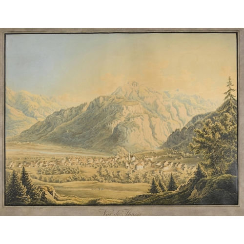 ELIAS EMANUEL SCHAFFNER : 'Vue de Thusis' (DOBIASCHOFSKY AUKTIONEN AG)