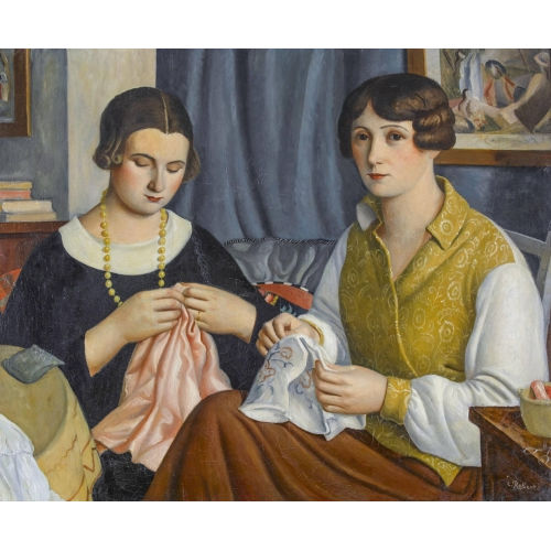 PAUL TH�OPHILE ROBERT : 'Les brodeuses' (DOBIASCHOFSKY AUKTIONEN AG)