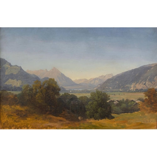 JEAN PHILIPPE GEORGE-JULLIARD : Blick auf Interlaken und den Niesen (DOBIASCHOFSKY AUKTIONEN AG)