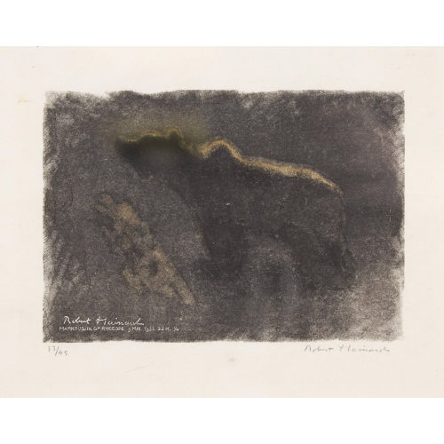 ROBERT HAINARD : 'Ours �clair� par un rayon de la lune, flairant' (DOBIASCHOFSKY AUKTIONEN AG)