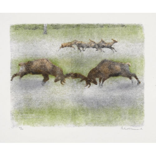 ROBERT HAINARD : 'Combat de cerfs et troupe de biches' (DOBIASCHOFSKY AUKTIONEN AG)