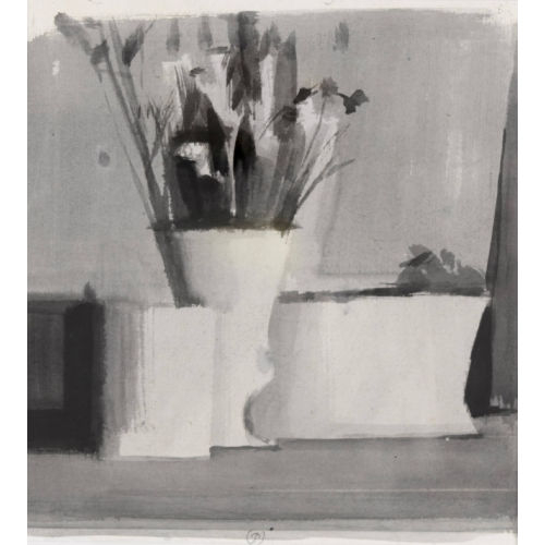 G�RARD DE PAL�ZIEUX : 'Nature morte au bouquet, pot et panier' (DOBIASCHOFSKY AUKTIONEN AG)
