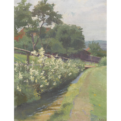 ROBERT KIENER : Sommerliches Bachufer (DOBIASCHOFSKY AUKTIONEN AG)