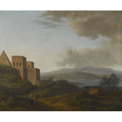 LEOPOLD B�RKLI : S�dliche Seelandschaft mit Pyramide (DOBIASCHOFSKY AUKTIONEN AG)