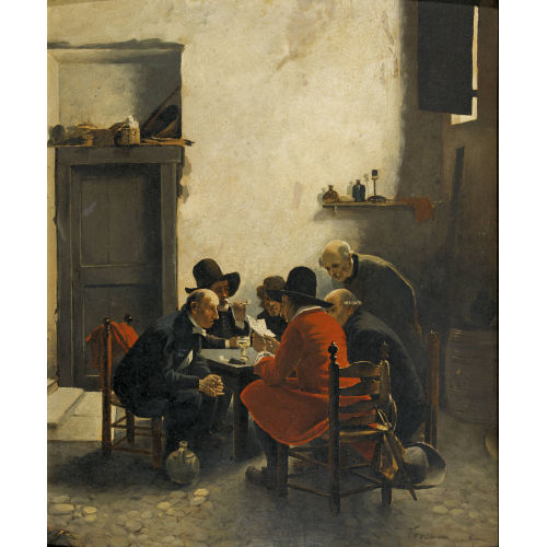 CHARLES-FERDINAND (EIGTL. SEMAIN CERAMANO : Holl�ndisches Interieur mit Herrenrunde (DOBIASCHOFSKY AUKTIONEN AG)