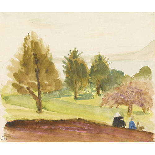 ERNST MORGENTHALER : Sommerlandschaft am See (DOBIASCHOFSKY AUKTIONEN AG)